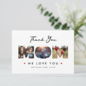 Funny Moederdag 3 Foto Collage Letter Bedankkaart (Staand voorkant)