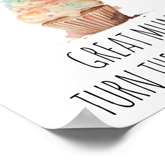 Funny Moederdag Baking Lovers Poster (Hoek)