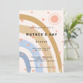 Funny Moederdag Brunch Rainbow Kaart (Staand voorkant)