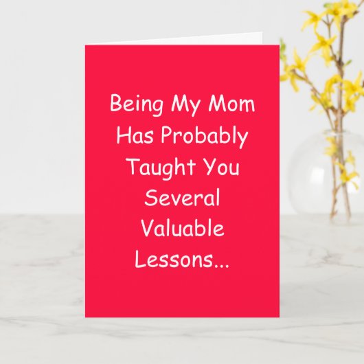 Funny Moederdag Card Kaart (Gele Bloem)