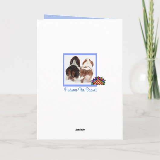 Funny Moederdag Card met Cute Basset Hound Kaart (Achterkant)