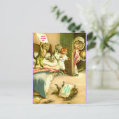 Funny Moederdag Cat and Kittens, Vintage Image Briefkaart (Staand voorkant)