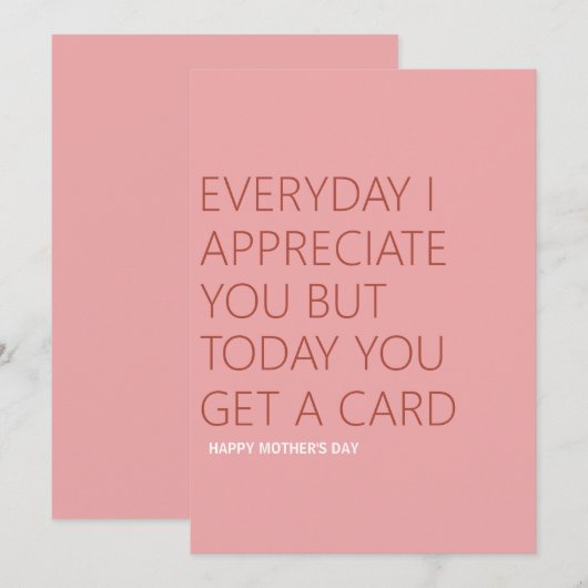 Funny Moederdag Feestdagenkaart (Voorkant / Achterkant)