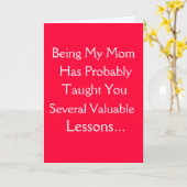 Funny Moederdag Kaart (Gele Bloem)