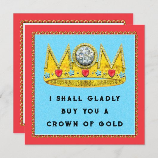 Funny Moederdag Kaarten (Voorkant / Achterkant)