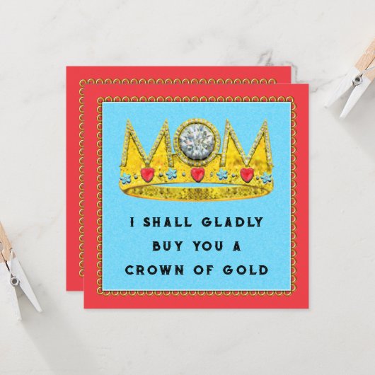 Funny Moederdag Kaarten (Voorkant / Achterkant in situ)