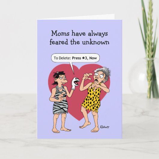 Funny Moederdag Kaarten: Smart Phone Kaart (Voorkant)