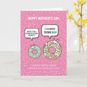 Funny Moederdag | Kute Donut Humor Kaart (Gele Bloem)