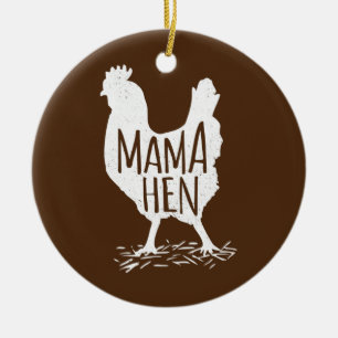 Funny Moederdag Mama Hen Chicken Gift Mam Boerderi Keramisch Ornament