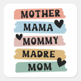 Funny Moederdag mama mama mama Vierkante Sticker