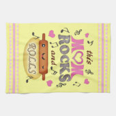 Funny Moederdag mama Rocks Mojo Towel Theedoek (Horizontaal)