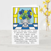 Funny Moederdag Multidoerist Kaart (Gele Bloem)