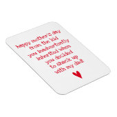 Funny Moederdag Quote voor Bonus Mam Magneet (Rechterzijde)