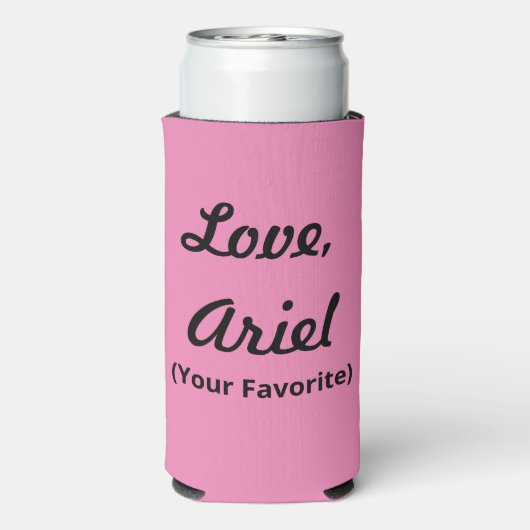 Funny Moederdag - Roze en zwart - Seltzer Blikjeskoeler (Seltzer Achterkant)