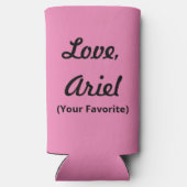 Funny Moederdag - Roze en zwart - Seltzer Blikjeskoeler (Achterkant)