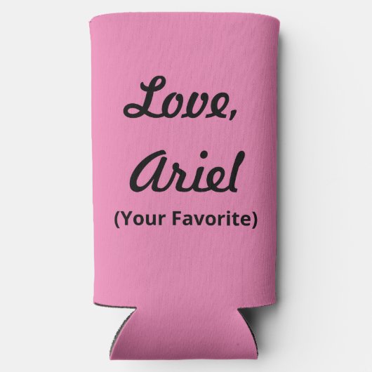 Funny Moederdag - Roze en zwart - Seltzer Blikjeskoeler (Achterkant)