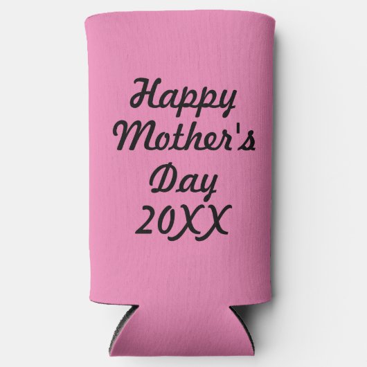 Funny Moederdag - Roze en zwart - Seltzer Blikjeskoeler (Voorkant)