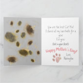 Funny Moederdag Surprise gepersonaliseerd van Cat Kaart (Binnen)