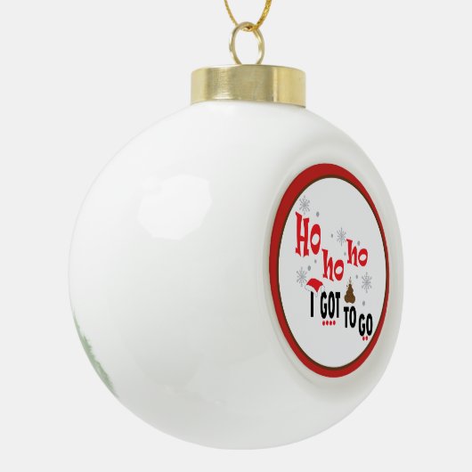 Funny moet kerstversiering poepen keramische bal ornament (Links)
