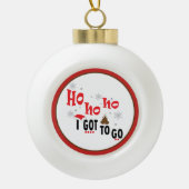 Funny moet kerstversiering poepen keramische bal ornament (Voorkant)