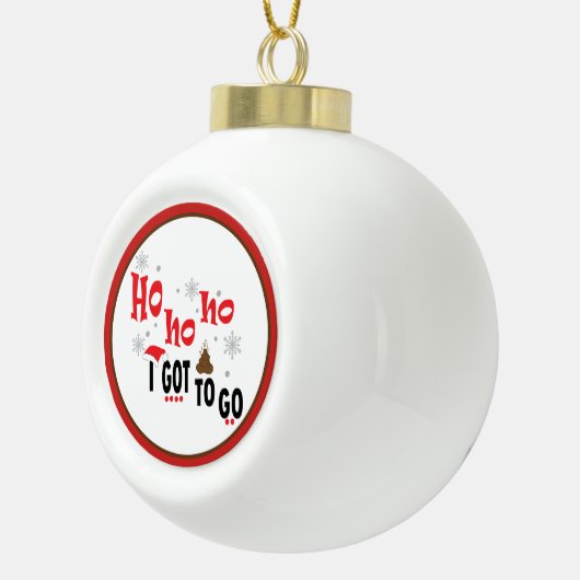 Funny moet kerstversiering poepen keramische bal ornament (Rechts)