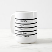 Funny, moet koffie hebben voordat we CUSTOMIZE spr Koffiemok (Voorkant links)