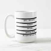 Funny, moet koffie hebben voordat we CUSTOMIZE spr Koffiemok (Links)