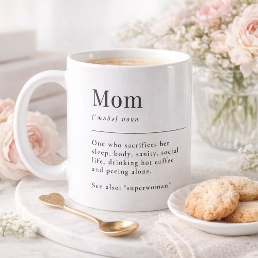 Funny Mom Definition Mug With Photo Grid Koffiemok