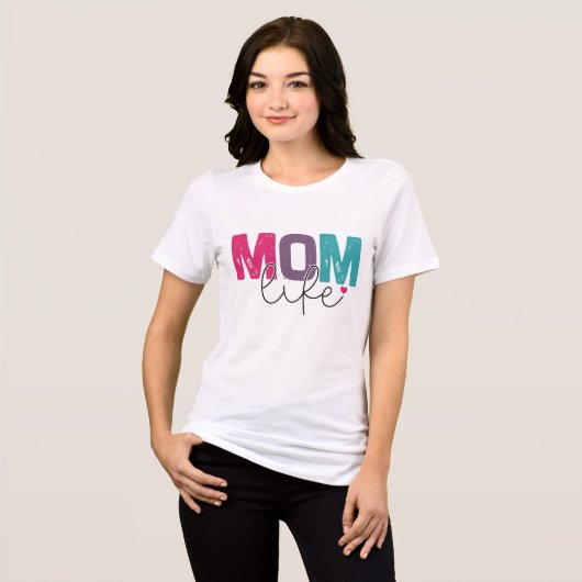 Funny Mom Life Chaos Coordinator Tri-Blend Shirt (Voorkant volledig)