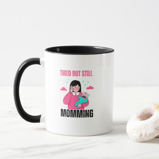 Funny Mom Life Quotes Collection Mok (Met donut)