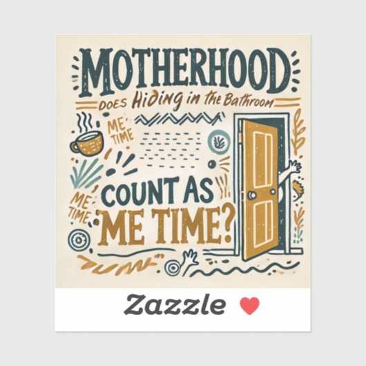 Funny Mom Magnet - Moederschap: Verstoppen in het  Sticker (Vel)