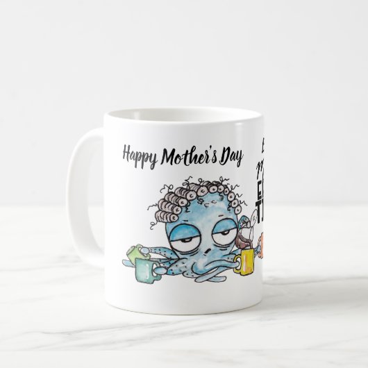 Funny MOM Mok - Moeder Effin' getitreerd - Octopus (Voorkant links)