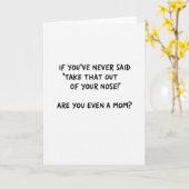 Funny Mom Nose Outburst Card Kaart (Gele Bloem)