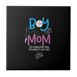 Funny Mom of Boys Proud Mom Good Mothers Day Tegeltje