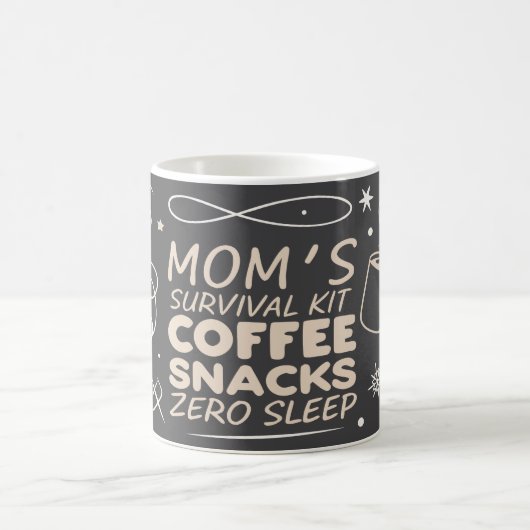 Funny Mom Survival Mug 2026, exhausted mom mug Koffiemok (Center)
