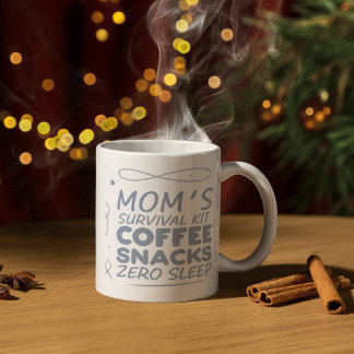 Funny Mom Survival Mug 2026, New Year Gift Koffiemok