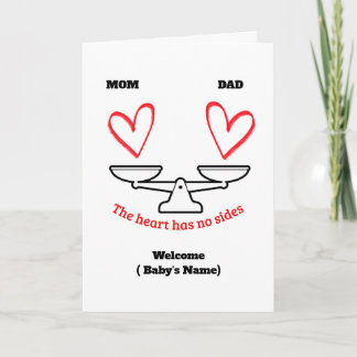 Funny Mom vs Dad Balance Greeting Card - Personali Kaart