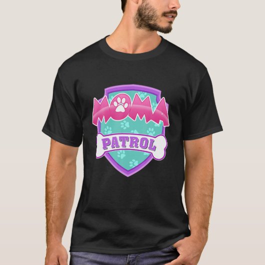 Funny Moma Patrol - Dog Mam, pap voor mannen vrouw T-shirt (Voorkant)