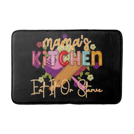 Funny Momma's kitchen word art Badmat (Voorkant)
