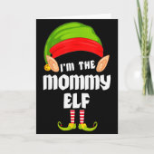 Funny Mommy Elf Matching Family Group Pj Christmas Kaart (Voorkant)