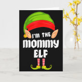 Funny Mommy Elf Matching Family Group Pj Christmas Kaart (Gele Bloem)