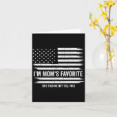 Funny Moms Favorite Child Son Daughter I'm Mom's F Kaart (Gele Bloem)