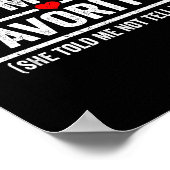 Funny Moms Favorite Child Son Daughter I'm Mom's F Poster (Hoek)