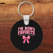 Funny Moms Favorite Child Son Daughter I'm Mom's F Sleutelhanger (Voorkant)