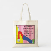 Funny Moms' Primitive Yell, Shopping Tote Bag (Achterkant)