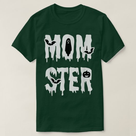 Funny Momster Halloween, Gost, Costume for Mather T-shirt (Design voorkant)