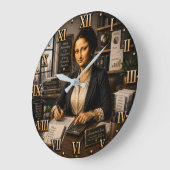 Funny Mona Lisa Accountant Office Decor Grote Klok (Hoek)