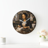 Funny Mona Lisa Accountant Office Decor Grote Klok (Huis)