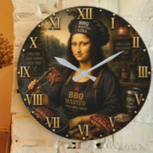Funny Mona Lisa BBQ Master Barbecue Grill Decor