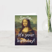 Funny Mona Lisa Birthday Kaart (Voorkant)